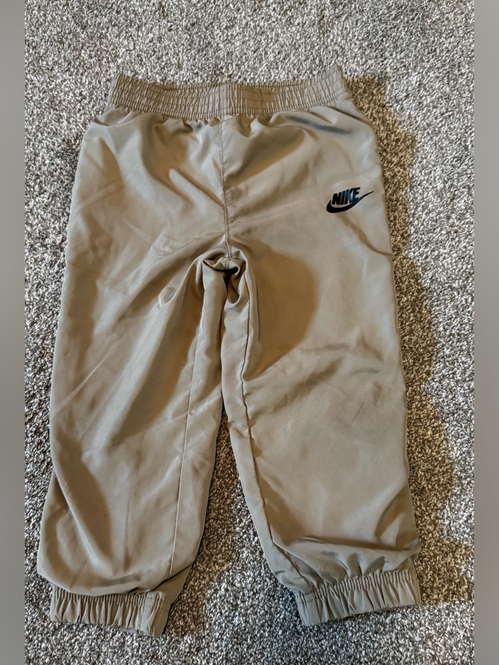 Nike khaki performance material perforated mesh joggers 3T Toddler boys